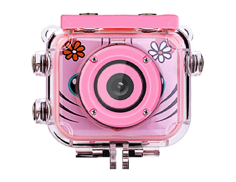 Kids Camera Waterproof Gift Toy -  Underwater Camera for Kids 1080P Camcorder DV Toddler Camera Children's riding camera-pink