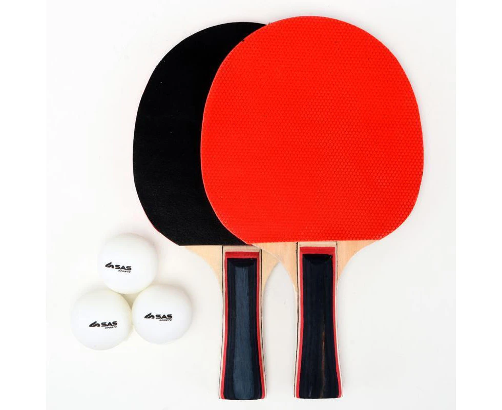 3-Ball Table Tennis Bat Set Ping Pong Racket Paddle Pair Indoor Sport Game Set