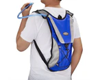 Hiking Camping Cycling Running Hydration Pack Backpack Bag-Blue + 2L Water Bladder