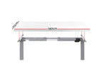 Artiss Electric Standing Desk Motorised Sit Stand Desks Table Grey White 140cm