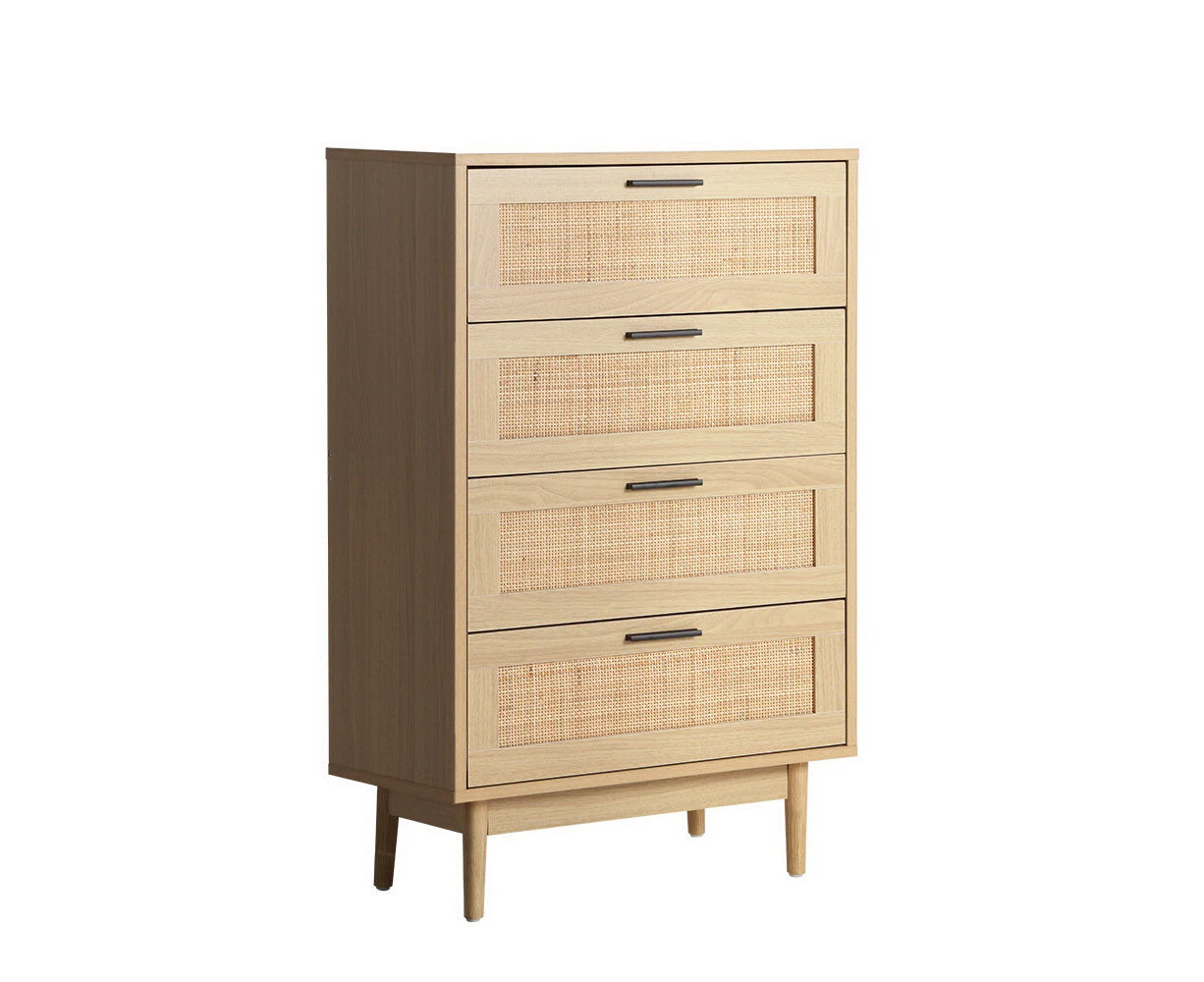 Artiss 6 Chest of Drawers Rattan Tallboy Cabinet Bedroom Clothes