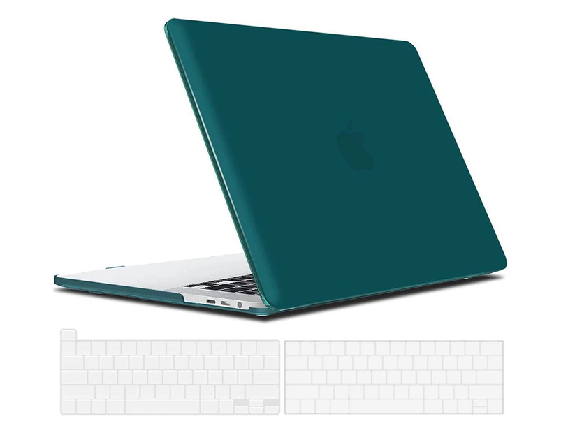 MacBook Pro 13 inch Case M2 2022, 2021, 2020-2016 A2338 M1 A2251 A2289 A2159 A1989 A1708 A1706, Plastic Hard Case with Keyboard Cover Skin Dark Green