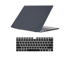 Protective Case for 14 inch Huawei MateBook 2019 2020 / Matebook 14 AMD 2020 2021 Hard Shell Laptop Cover + Silicone Keyboard Cover Skin Black