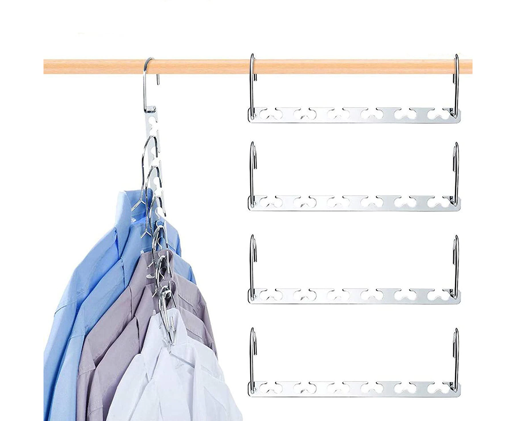 6Pack Magic Hangers Space Saving Hangers Closet Space Saver Hanger Organizer  NEW