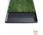 1x Portable Indoor Dog Puppy Pet Potty Training Grass Layer Mat Toilet Pad Tray
