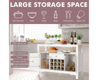 Giantex Modern Buffet Storage Cabinet Kitchen Sideboard w/Wine Rack Accent Storage Organiser Dining Room Living Room, White