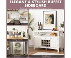 Giantex Modern Buffet Storage Cabinet Kitchen Sideboard w/Wine Rack Accent Storage Organiser Dining Room Living Room, White