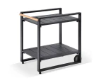 Balmoral Outdoor Aluminium Bar Cart on Wheels - Outdoor Furniture Accessories - Charcoal