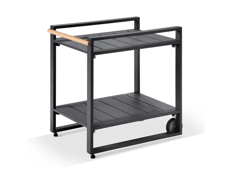 Balmoral Outdoor Aluminium Bar Cart on Wheels - Outdoor Furniture Accessories - Charcoal