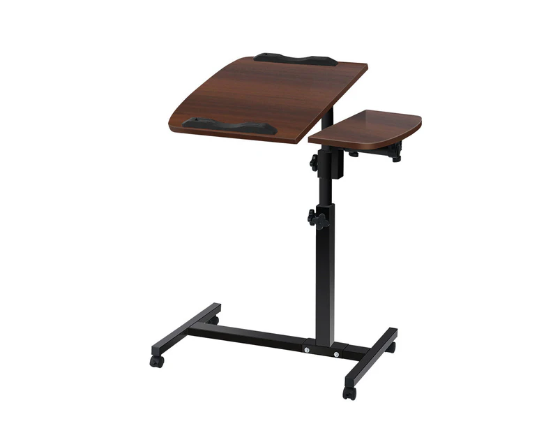 Artiss Laptop Table Desk Adjustable Stand - Walnut