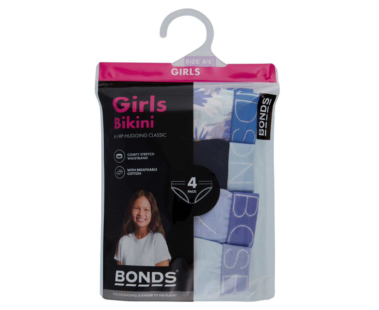 Bonds Girls Bikini Briefs 4 Pack