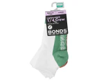 Bonds Baby/Toddler Logo Lightweight Quarter Crew Socks 3-Pack - White/Assorted