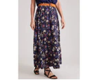 Millers Rayon Belted Maxi Skirt - Womens - Ditsy Floral