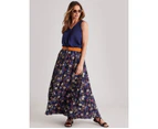 Millers Rayon Belted Maxi Skirt - Womens - Ditsy Floral