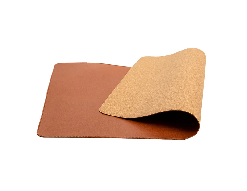 Brown-80*40-Leather Desk Pad Non-Slip Mouse Pad, 80*40 Waterproof Desk Writing Mat, Large Desk Blotter Protector