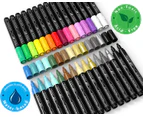 Acrylic Paint Pens 30 Assorted Markers Set 3.0mm Medium Tip For Rock, Glass, Mugs, Porcelain, Wood, Metal, Fabric, Canvas, Diy Projects. Non