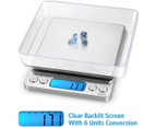 Digital Kitchen Scale, 500g/0.01g Mini Pocket Jewelry Scale, Cooking Food Scale With Backlit Lcd Display, 2 Trays, 6 Units, Auto Off, Tare, Pcs