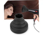 Blow Dryer Diffuser,hair Dryer Diffuser Cover Adaptable Telescopic Folding High Temperature Resistant Silicone For Blow Dryersblack 1pcs