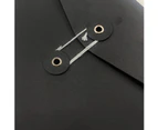 Kraft String File Folder Filing Envelope Project File Jacket Document Letter Organizer Flat-No Expansion A4  (Kraft Brown, Pack of 5)-Black