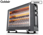 Goldair 65.5cm 2400W Radiant Heater w/ Fan/Thermostat Home Heating Charcoal