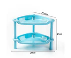 Shower Waterproof Space-Efficient Storage Shelf Plastic-blue
