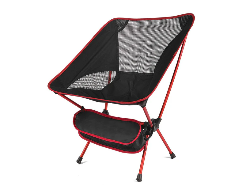 Folding Camping Chair, Portable Ultralight Outdoor Chairs Compact Backpacking Camp-Red