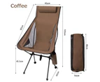 Folding Camping Chairs for Outdoor, Beach Garden BBQ Chair Lightweight Portable Aluminiu Alloy Camping Chair-Brown