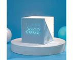 Led Digital Alarm Clock 12/24 Hours Bedside Clock Kids Portable Bedroom Desktop Voice Control1pcs-blue