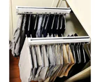 Extendable Closet Hanger Pull-out Closet Valet Rod Adjustable Wardrobe Clothing Rail Top Mount1pcs