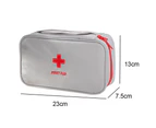 First Aid Bag - First Aid Kit Bag Empty for Home Outdoor Travel Camping Hiking, Empty Medical Storage Bag - Grey