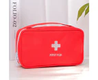 First Aid Bag - First Aid Kit Bag Empty for Home Outdoor Travel Camping Hiking, Empty Medical Storage Bag - Red