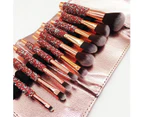 Luxury 10pcs Makeup Brushes Set with Case Newest Diamond Eye Makeup Brushes Professional Foundation Concealer with Eye Shadow Makeup Tools