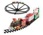 Christmas Electric Train Around Tree Toy Set with Lights and Sounds Assembly Car Railway Train Toy for Boys and Girls