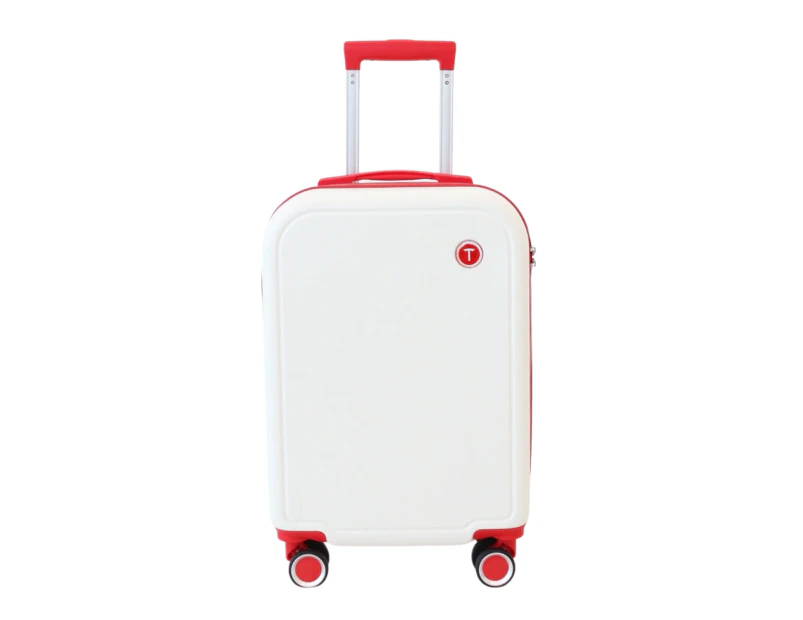 TPartner Hardshell Cabin Luggage Bag Travel Carry On TSA 20" - White