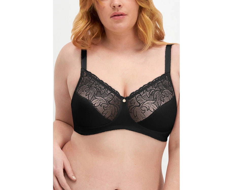 Berlei Embroidered Wirefree Bra - Womens - Black