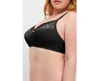 Berlei Embroidered Wirefree Bra - Womens - Black