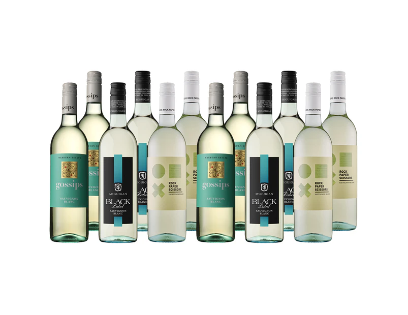 Everyday Mixed White Wine Sauvignon Blanc Australian Regional Case - 12 Bottles