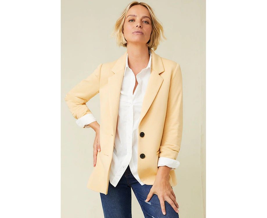 Emerge Knit Blazer - Womens - Camel Marl