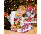 10Pcs Santa Race Track Toys Educational Music Slides Toy for Christmas