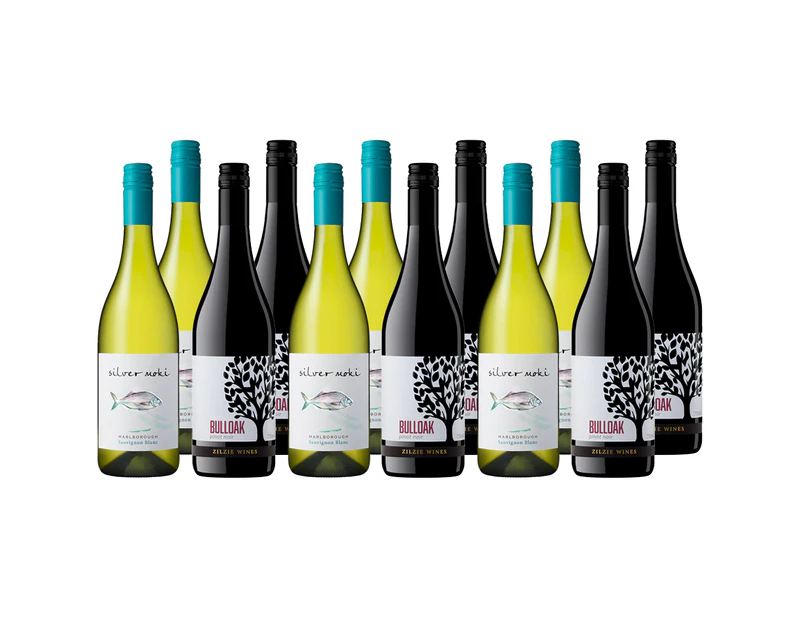 White and Red Wine Mixed Entertainers Sauv Blanc & Pinot Noir Case - 12 Bottles