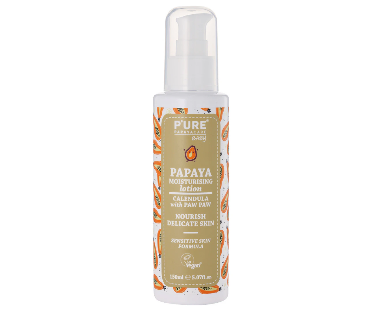 P'URE Papayacare Baby Papaya Moisturising Lotion (Calendula with Paw Paw) 150ml