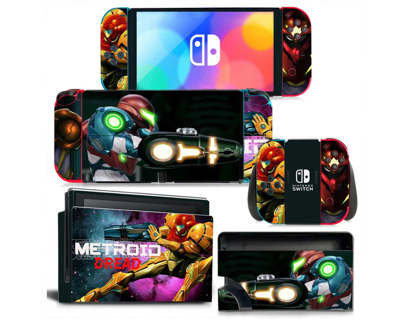 Nintendo Switch OLED Skin Sticker Kawaii Cartoon Vinyl Decal Protective Film for NS Console & Joy-Con Controller & Dock - TN-NSOLED-0094
