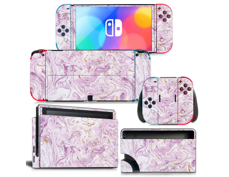 Nintendo Switch OLED Skin Sticker Kawaii Cartoon Vinyl Decal Protective Film for NS Console & Joy-Con Controller & Dock - TN-NSOLED-0798