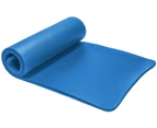 NBR Yoga Mat 15mm Thick Pad Nonslip Exercise Fitness Pilate Gym Durable Blue