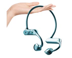 2pcs Bone Conduction Headphones Wireless Bluetooth 5.0 Sweatproof Sport Earphone - Black and Green