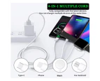 4 in 1 Watch Phone Charger Cable USB Charging Cable Fast Charging Cord--White