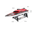 2.4Ghz RC High-Speed Boat for Adults and Kids for Lakes and Pools - USB Rechargeable - Red