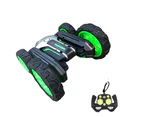 2.4GHz Remote Control Alloy Stunt Car Double Sided Tumbling Rotating Children’s Electric toy - USB Rechargeable - Blue