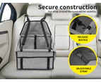 PaWz Pet Car Booster Seat Puppy Cat Dog Auto Carrier Travel Protector Grey
