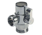 Faucet Valve Diverter Sink Valve Water Tap Splitter Adapter For Washing Machine. (silver)(1pcs)